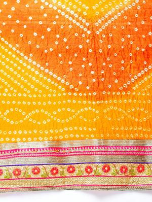 Bandhani flared lehenga set - 15606533 - Standard Image - 7