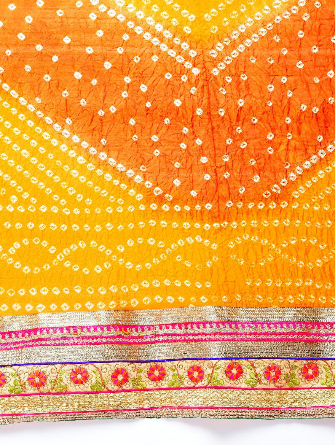 Bandhani flared lehenga set - 15606533 - Zoom Image - 7