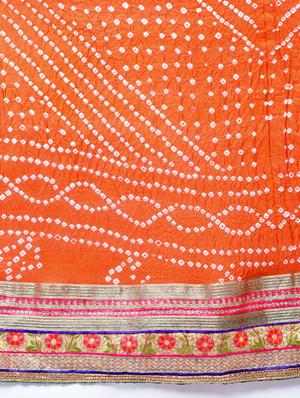 Bandhani flared lehenga set - 15606538 - Standard Image - 7