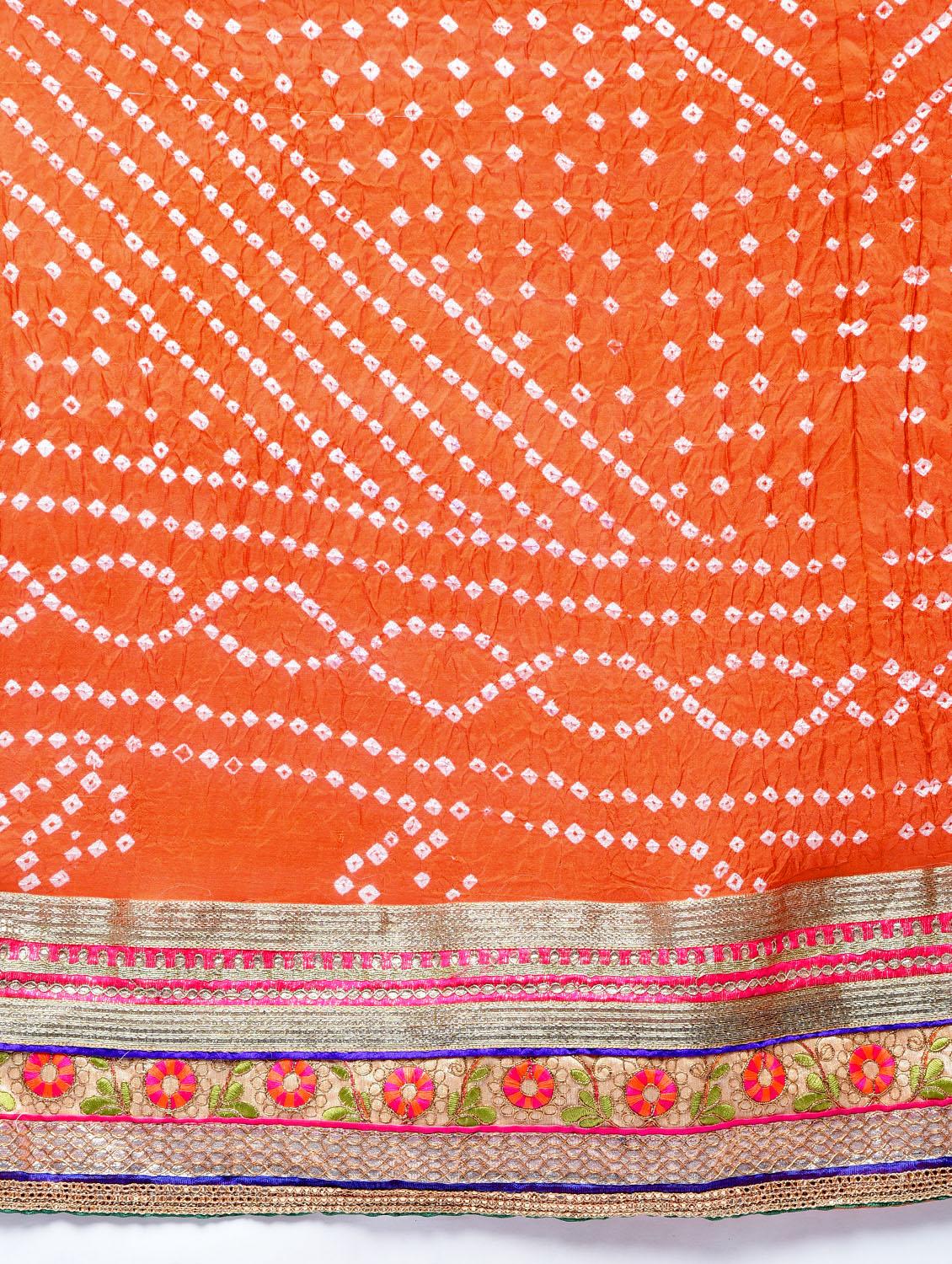 Bandhani flared lehenga set - 15606538 - Zoom Image - 7
