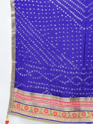 Bandhani flared lehenga set - 15606539 - Standard Image - 7