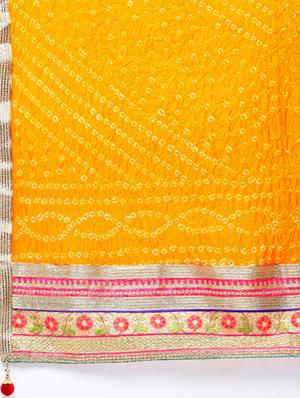 Bandhani flared lehenga set - 15606542 - Standard Image - 7