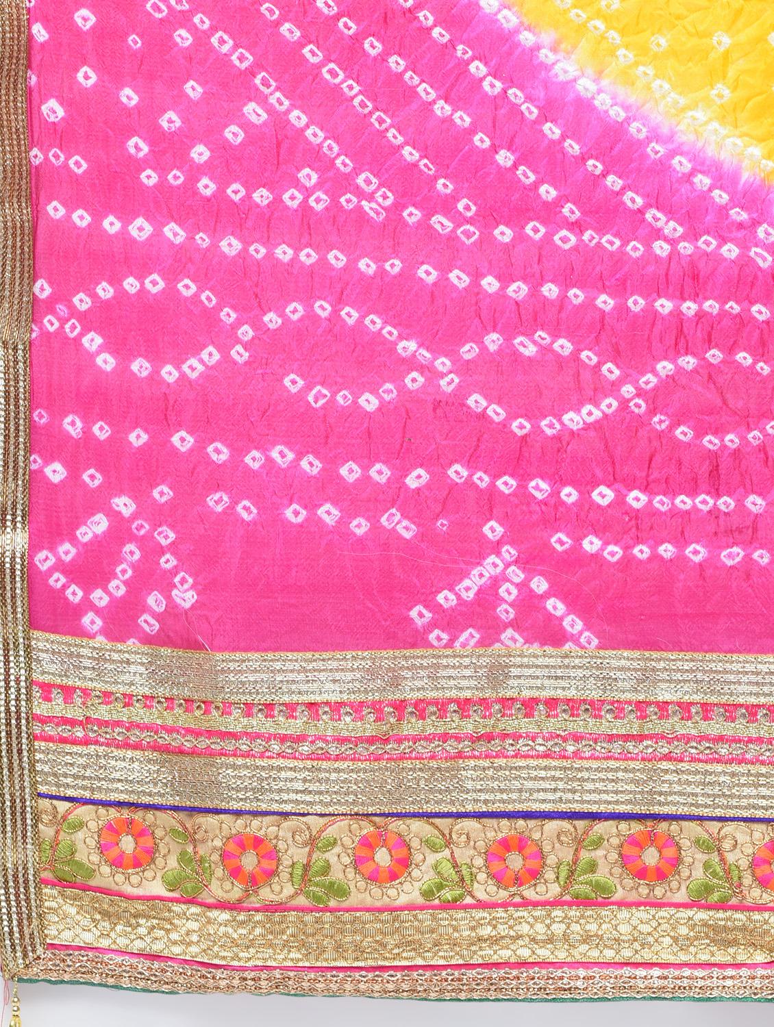 Bandhani flared lehenga set - 15606543 - Zoom Image - 7
