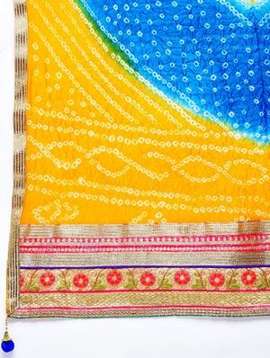 Bandhani flared lehenga set - 15606545 - Standard Image - 7