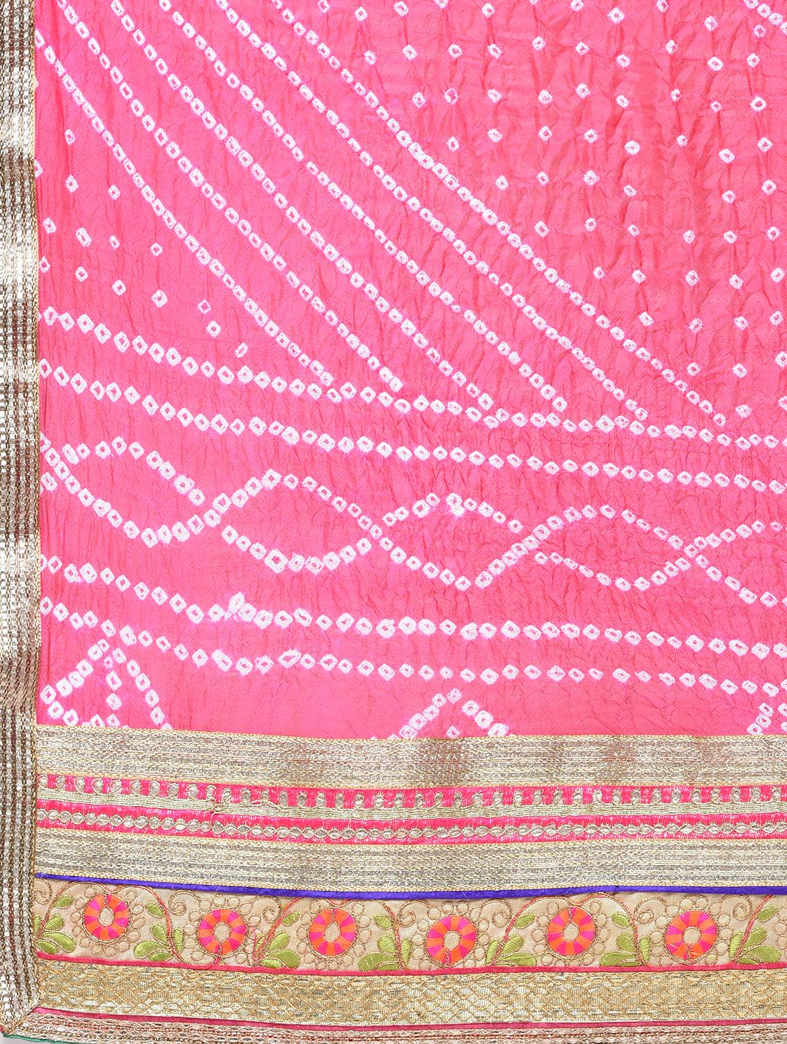 Bandhani flared lehenga set - 15606546 - Zoom Image - 7