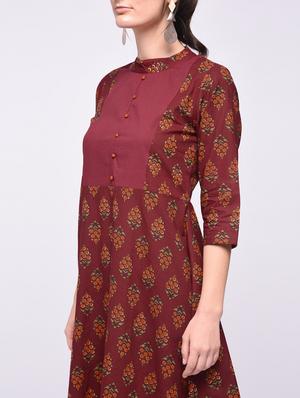 Printed a-line kurta - 15607013 - Standard Image - 4