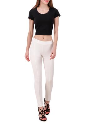 mid waist solid legging - 15607065 - Standard Image - 4