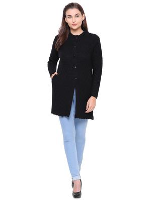 black cable knit cardigan - 15607336 - Standard Image - 4