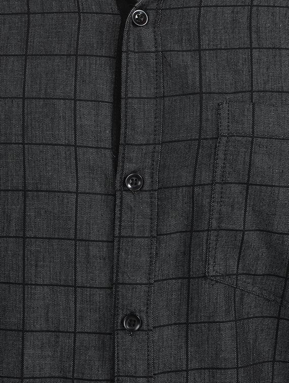 black cotton casual shirt - 15607407 - Zoom Image - 4