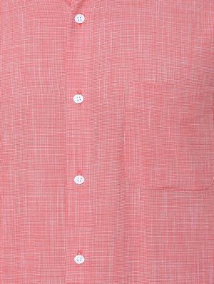 red cotton formal shirt - 15608586 - Standard Image - 4