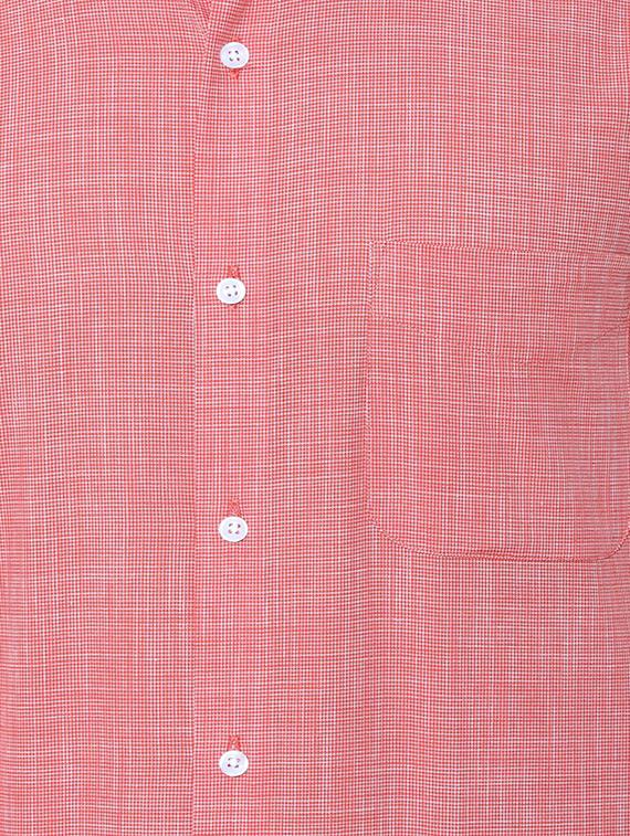 red cotton formal shirt - 15608586 - Zoom Image - 4