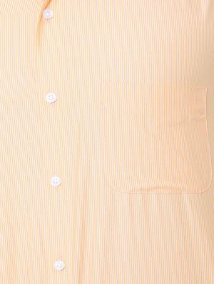 orange cotton blend formal shirt - 15608589 - Standard Image - 4