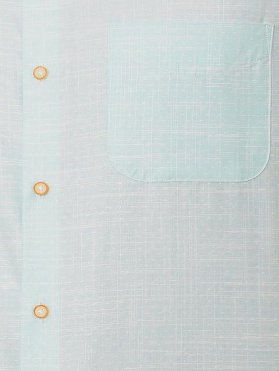 blue cotton blend formal shirt - 15608598 - Zoom Image - 4