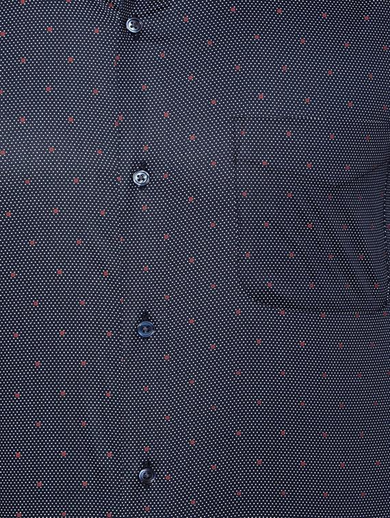 navy blue cotton formal shirt - 15608602 - Zoom Image - 4