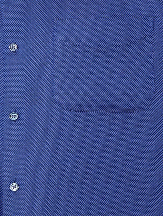 blue cotton formal shirt - 15608605 - Zoom Image - 4