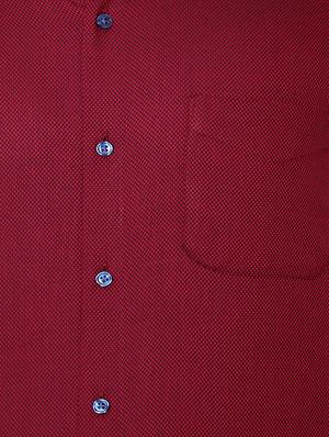 red cotton formal shirt - 15608606 - Standard Image - 4