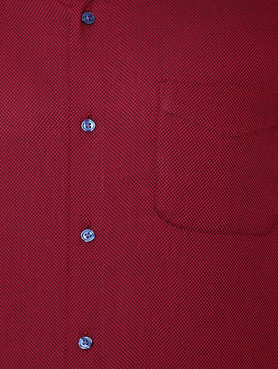 red cotton formal shirt - 15608606 - Zoom Image - 4