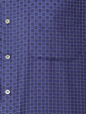 blue cotton blend formal shirt - 15608607 - Standard Image - 4