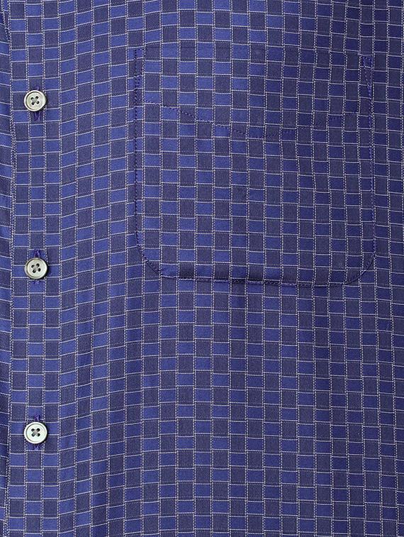 blue cotton blend formal shirt - 15608607 - Zoom Image - 4