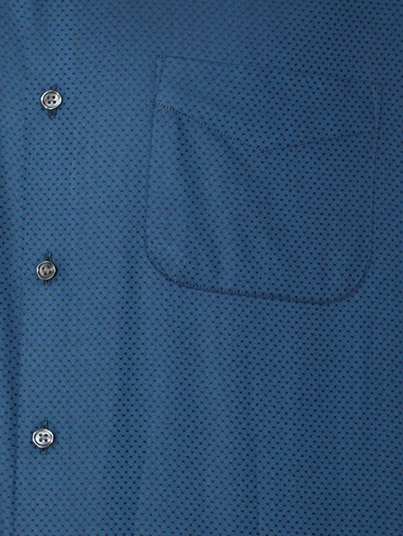 blue cotton formal shirt - 15608612 - Zoom Image - 4