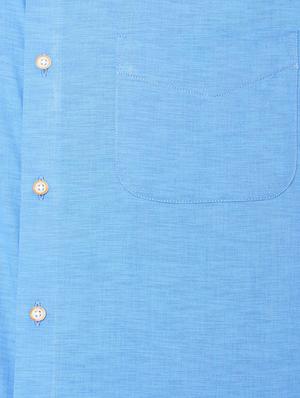 blue cotton blend formal shirt - 15608613 - Standard Image - 4