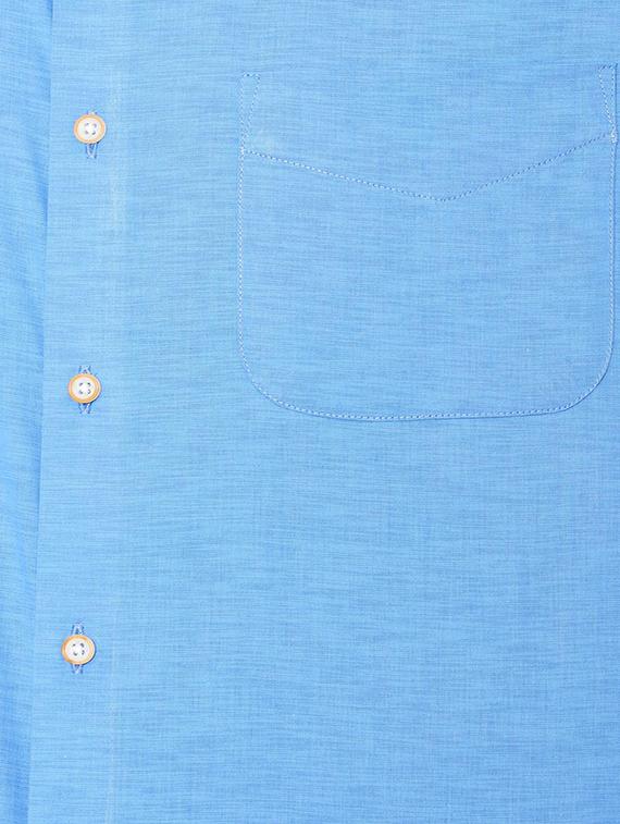 blue cotton blend formal shirt - 15608613 - Zoom Image - 4