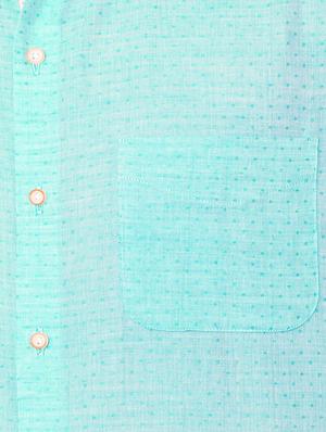 blue cotton blend formal shirt - 15608617 - Standard Image - 4