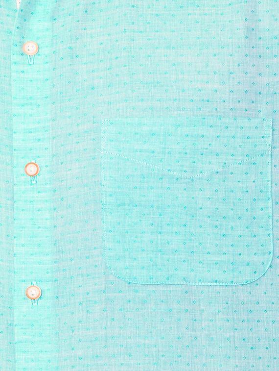 blue cotton blend formal shirt - 15608617 - Zoom Image - 4