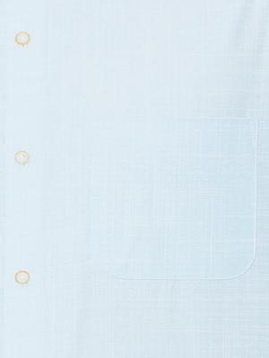 blue cotton blend formal shirt - 15608620 - Standard Image - 4
