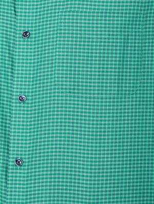green cotton blend formal shirt - 15608627 - Standard Image - 4