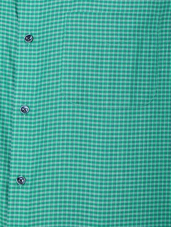 green cotton blend formal shirt - 15608627 - Zoom Image - 4