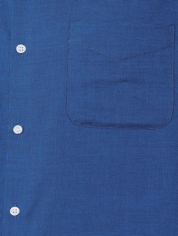 blue cotton formal shirt - 15608660 - Zoom Image - 4