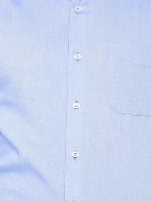 blue cotton blend formal shirt - 15608688 - Standard Image - 4