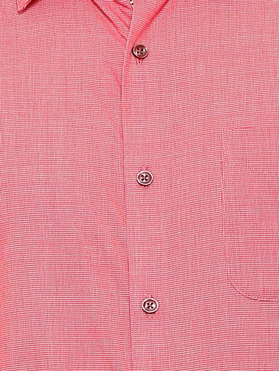 red cotton blend formal shirt - 15608720 - Zoom Image - 4