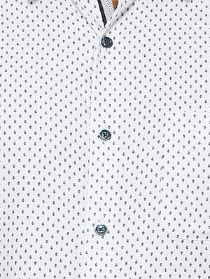white cotton blend formal shirt - 15608721 - Standard Image - 4