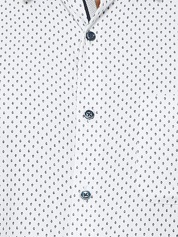 white cotton blend formal shirt - 15608721 - Zoom Image - 4