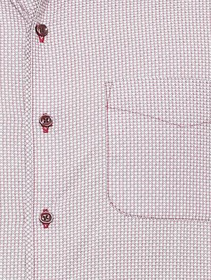 red cotton blend formal shirt - 15608741 - Standard Image - 4