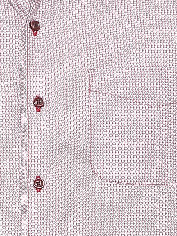 red cotton blend formal shirt - 15608741 - Zoom Image - 4