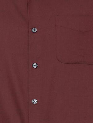 red cotton blend formal shirt - 15608744 - Standard Image - 4