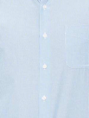 blue cotton blend formal shirt - 15608746 - Standard Image - 4