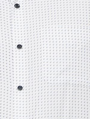 white cotton blend formal shirt - 15608800 - Standard Image - 4
