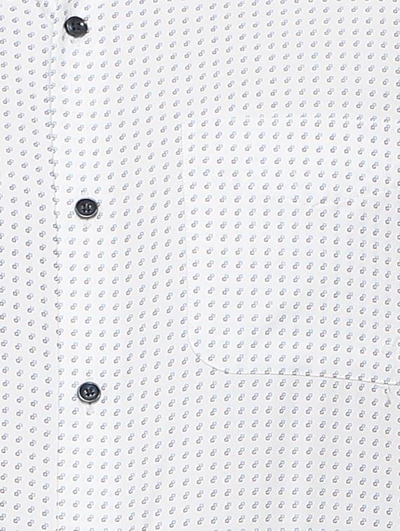 white cotton blend formal shirt - 15608800 - Zoom Image - 4