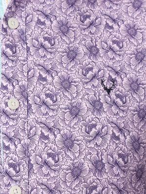 purple cotton blend casual shirt - 15609265 - Standard Image - 4