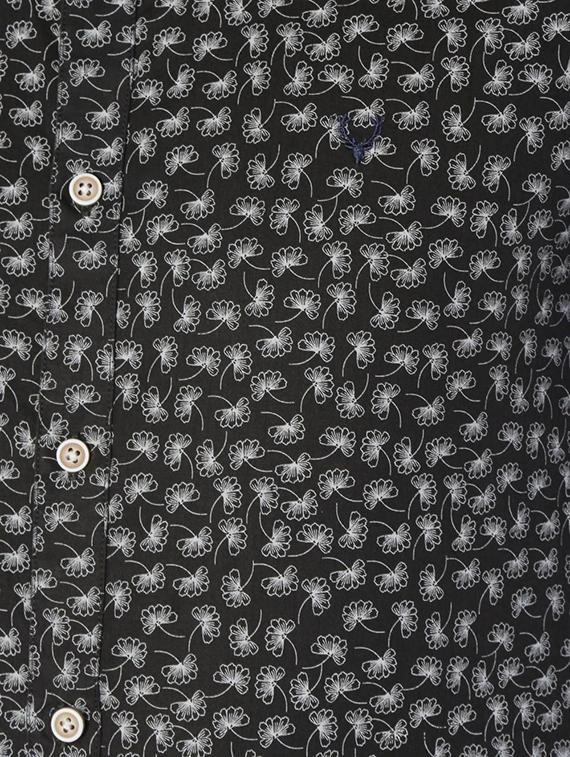 black cotton blend casual shirt - 15609266 - Zoom Image - 4