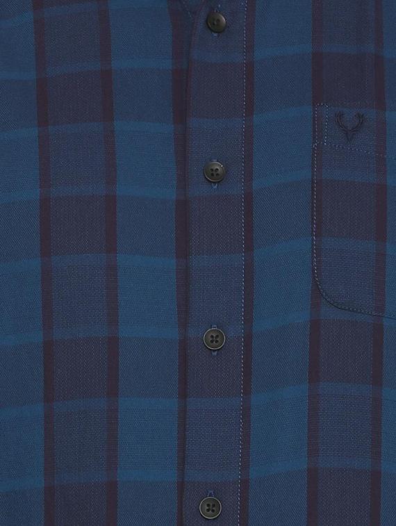 blue cotton casual shirt - 15609269 - Zoom Image - 4