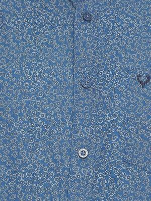 blue cotton casual shirt - 15609270 - Standard Image - 4