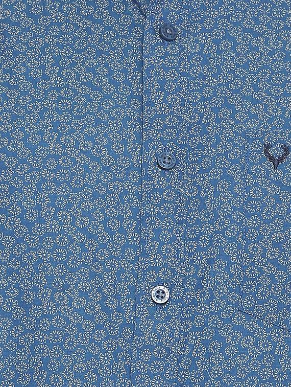 blue cotton casual shirt - 15609270 - Zoom Image - 4