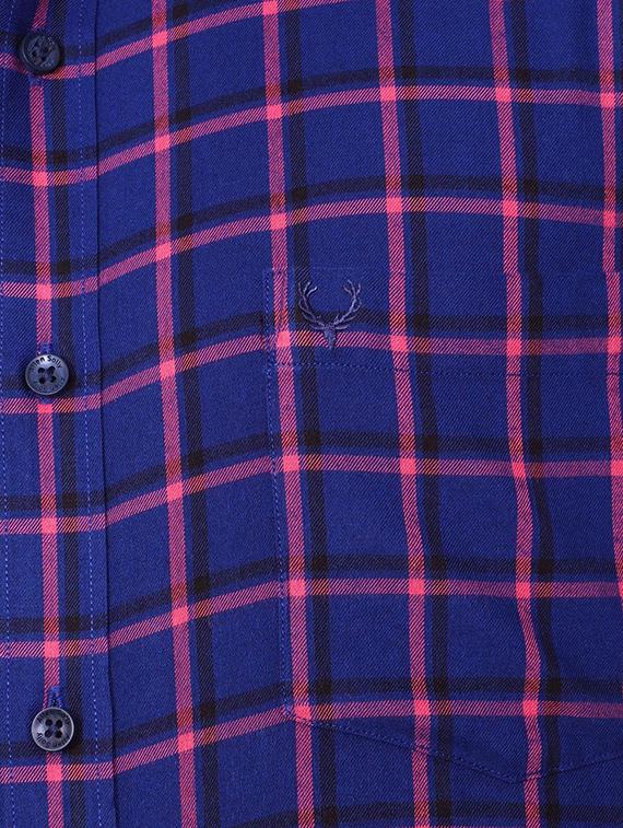 blue polyester blend casual shirt - 15609282 - Zoom Image - 4