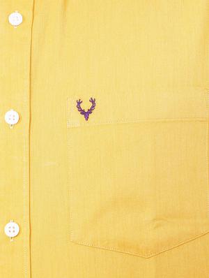 yellow cotton blend casual shirt - 15609288 - Standard Image - 4