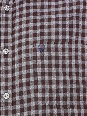 brown cotton casual shirt - 15609294 - Standard Image - 4